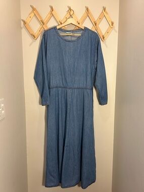 Cottagecore Coldwater Creek Light Blue Denim Dress